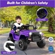12V Kids Ride On Truck Car Electric Vehicle Remote Purple