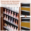 64 inch Jewelry Organizer Lockable Jewelry Cabinet Armoire Brown