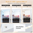 64 inch Jewelry Organizer Lockable Jewelry Cabinet Armoire White