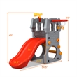 Children Climber Slide Set w/ Basketball Hoop and Telescope Toy