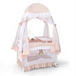 Portable Baby Crib Cradle  Bassinet Changing Pad Mosquito Net Light Pink