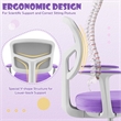 Kids Adjustable Height Children Study Chair w/Auto Brake Casters Purple