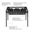 Portable 225000 BTU 3 Burner Gas Cooker Outdoor Camp Stove BBQ