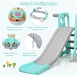 4 in 1 Toddler Climber and Swing Set w/ Basketball Hoop and Ball Green