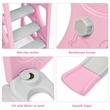 4 in 1 Toddler Climber and Swing Set w/ Basketball Hoop and Ball Pink