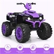 12V Kids 4 Wheeler ATV Quad Ride On Car w/ LED Lights Music USB Purple