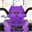12V Kids 4 Wheeler ATV Quad Ride On Car w/ LED Lights Music USB Purple