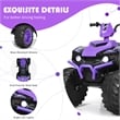 12V Kids 4 Wheeler ATV Quad Ride On Car w/ LED Lights Music USB Purple