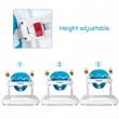 Walker Adjustable Height Removable Toy Wheels Folding Portable Blue