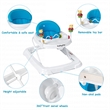 Walker Adjustable Height Removable Toy Wheels Folding Portable Blue