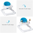 Walker Adjustable Height Removable Toy Wheels Folding Portable Blue