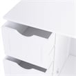 Bathroom Storage Wooden 4 Drawer Cabinet Cupboard 2 Shelves White