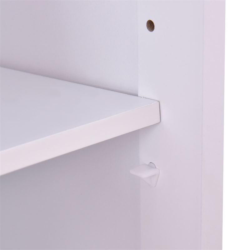 Bathroom Storage Wooden 4 Drawer Cabinet Cupboard 2 Shelves White