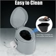 Portable Travel Toilet Indoor Outdoor W/Paper Holder Camping Gray
