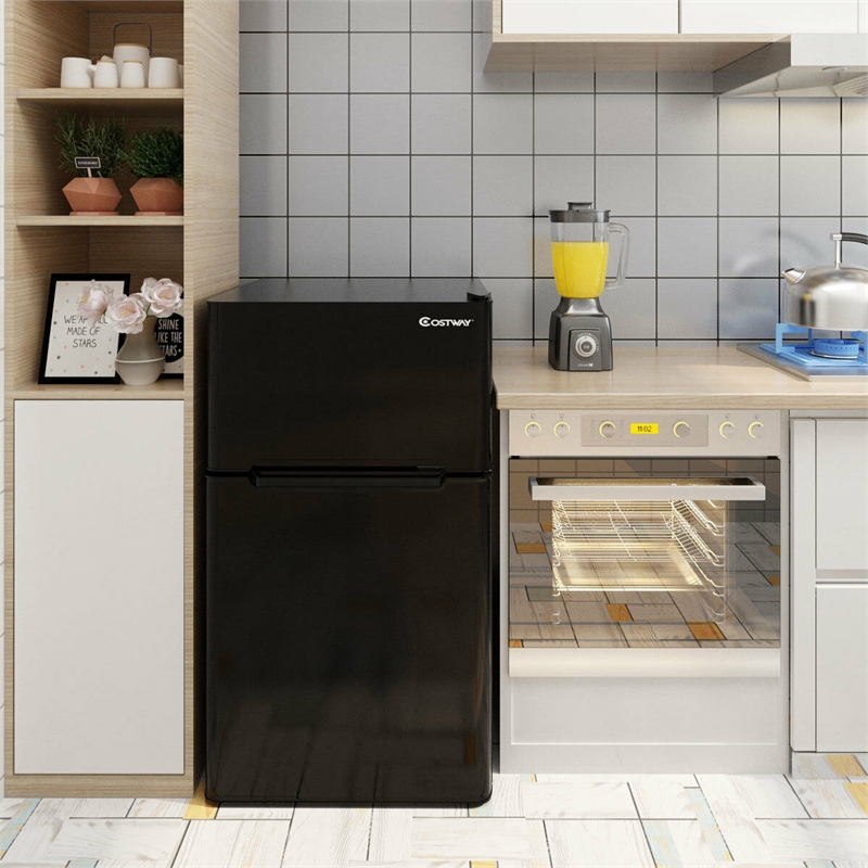Refrigerator Small Freezer Cooler Fridge Compact 3.2 cu ft. Unit Black