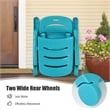 Adjustable Folding Patio Chaise Deck Chair Lounger 5 Position Recliner Turquoise