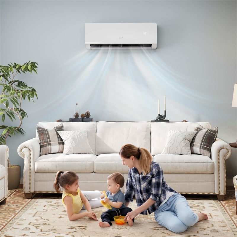 12000 BTU Mini Split Air Conditioner Metal White