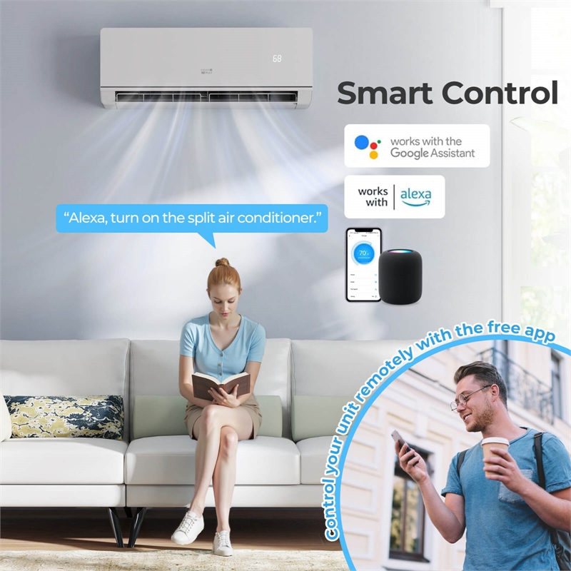 12000 BTU Mini Split Air Conditioner Metal White