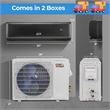 12000 BTU Mini Split Air Conditioner w/Heat Pump Black Metal
