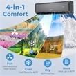 18000 BTU Mini Split Air ConditionerWhite Metal