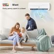 9000 BTU Mini Split Air Conditioner White Metal