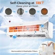 18000 BTU Mini Split Air Conditioner White Metal
