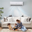 18000 BTU Mini Split Air Conditioner White Metal