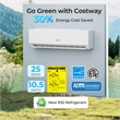 18000 BTU Mini Split Air Conditioner White Metal