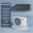 9100BTU Wifi Enabled Mini Split AC Black Metal