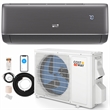 9100BTU Wifi Enabled Mini Split AC Black Metal