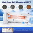 23000 BTU Wifi Enabled Mini Split Air Conditioner White Metal