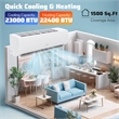 23000 BTU Wifi Enabled Mini Split Air Conditioner White Metal