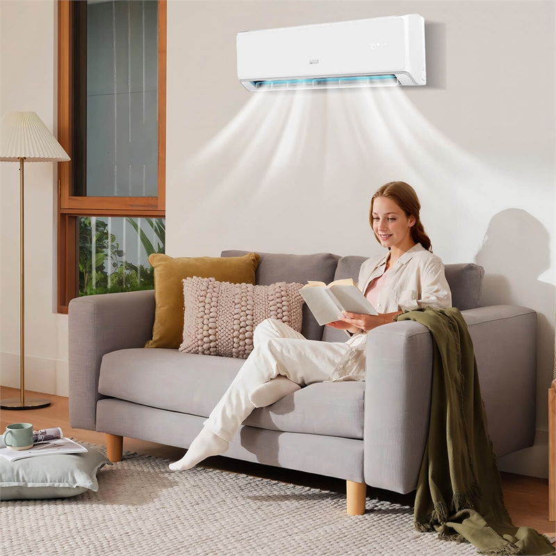 12000 BTU Wifi Enabled Mini Split Air Conditioner White Metal