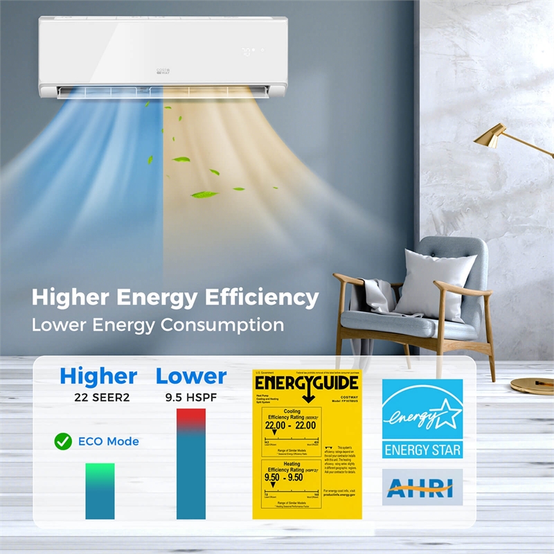 12000 BTU Wifi Enabled Mini Split Air Conditioner White Metal