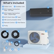 12000BTU Wifi Enabled Mini Split AC Black Metal