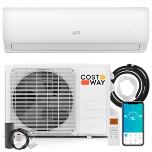 11500 BTU Wifi Enabled Mini Split Air Conditioner and Heater White Metal