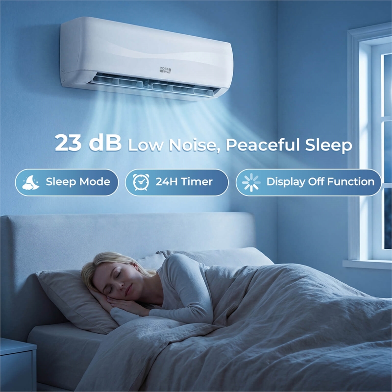 12000 BTU Mini Split Air Conditioner and Heater White Metal
