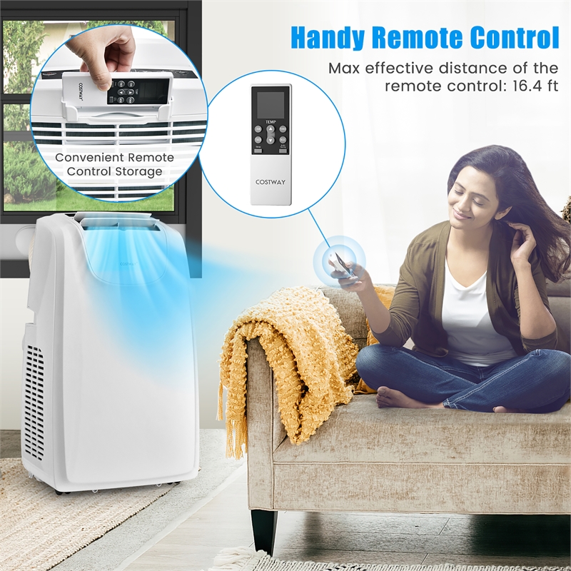 8000 BTU (11500 BTU ASHRAE) Dual Hose Portable Air Conditioner AC Unit