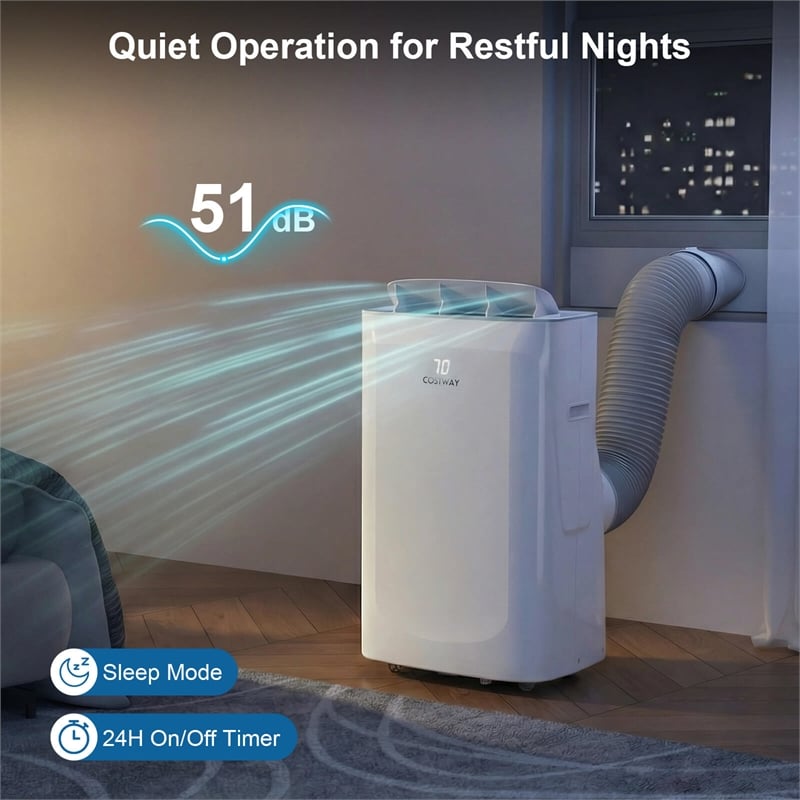 15000 BTU Inverter Portable Air Conditioner with Fan Dehumidifier Auto Swing
