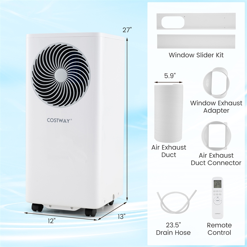 10000 BTU Portable Air Conditioner Floor AC Unit with Fan