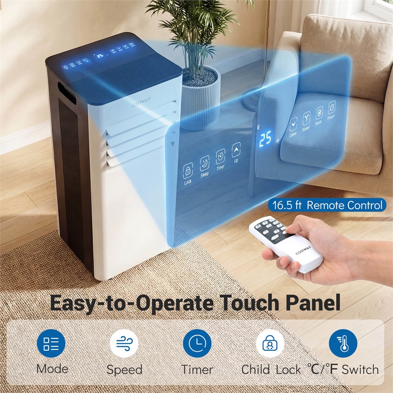 8000 BTU AC Cools Air Cooler with Fan Dehumidifier