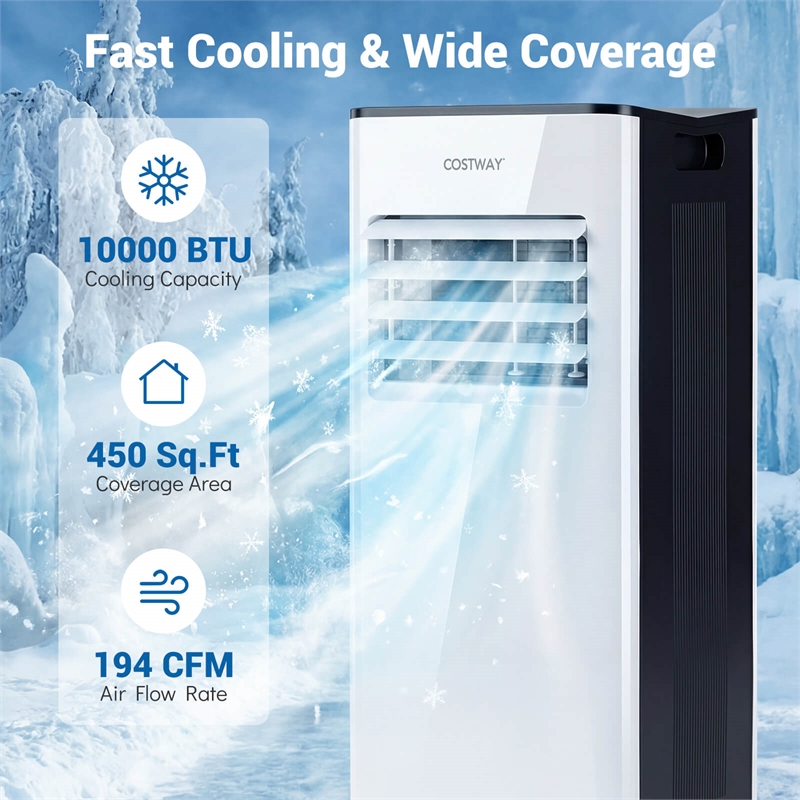 10000 BTU AC Cools Air Cooler with Fan Dehumidifier