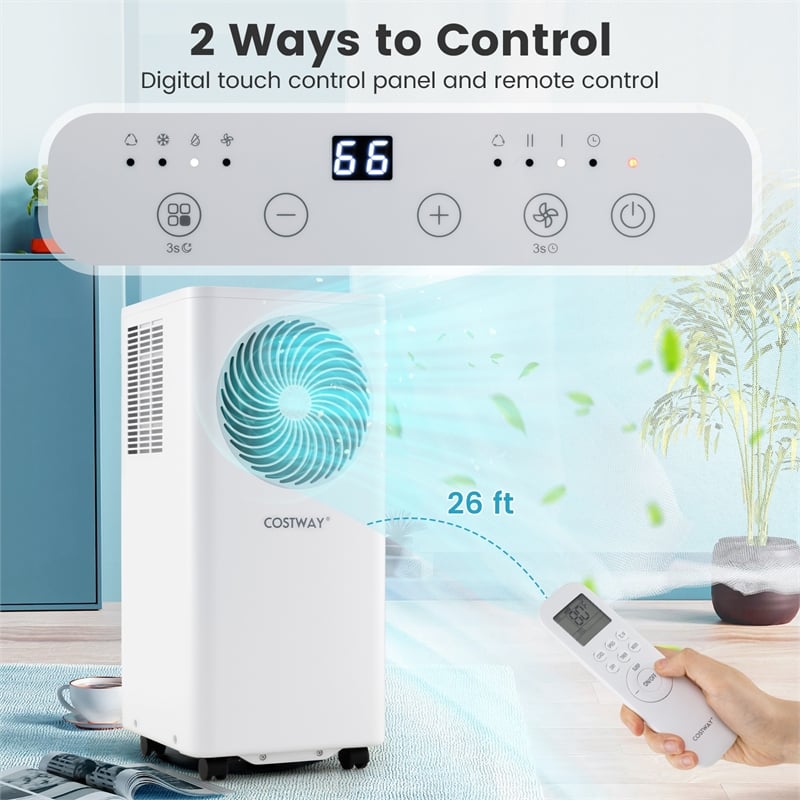 8200 BTU Portable Air Conditioner Floor AC Unit with Fan