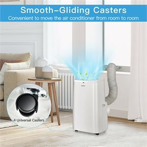 6350 BTU (9000BTU ASHRAE) Portable Air Conditioner Air Cooler Fan Dehumidifier