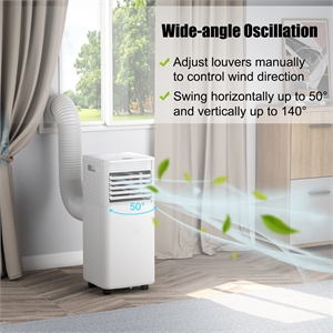 5000 BTU 8000 BTU ASHRAE Portable Air Conditioner Air Cooler White