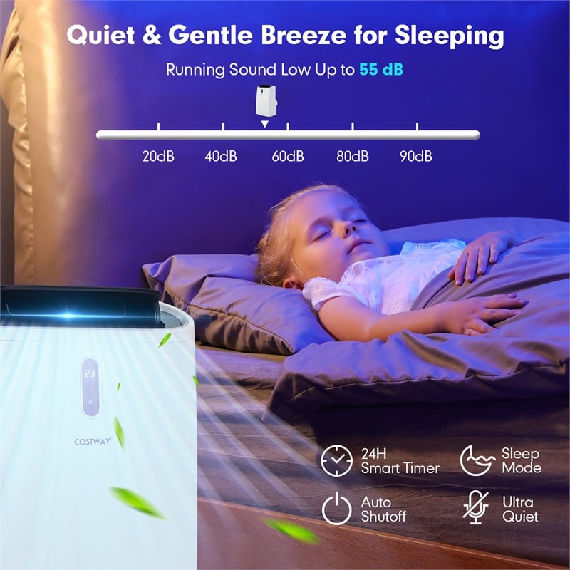 8800 BTU (14000 BTU ASHRAE) Portable Air Conditioner with APP Smart Control