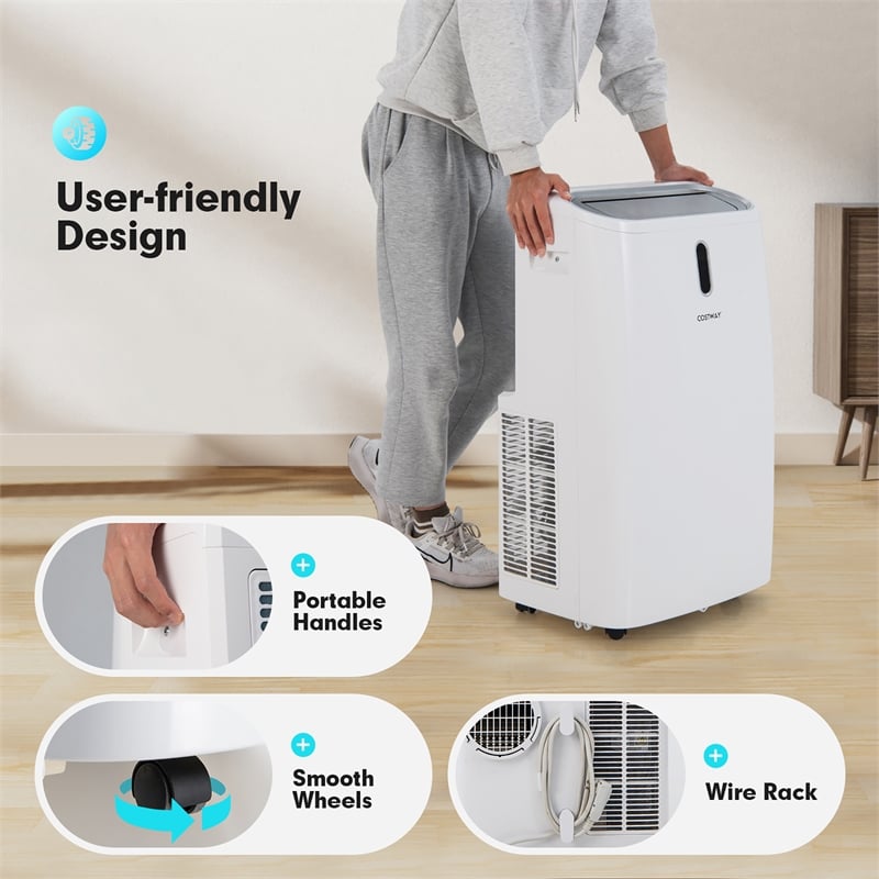 8800 BTU (14000 BTU ASHRAE) Portable Air Conditioner with APP Smart Control