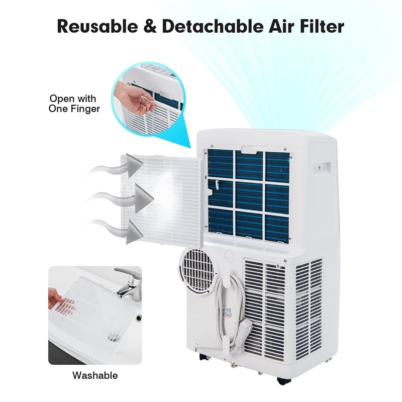 8800 BTU (14000 BTU ASHRAE) Portable Air Conditioner with APP Smart Control
