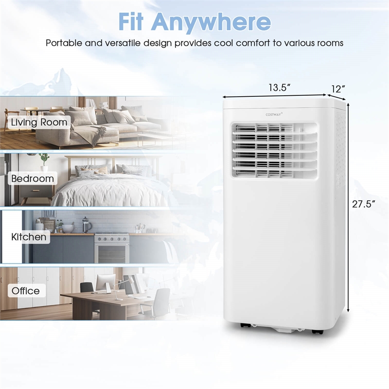 6000 BTU (10000 BTU ASHRAE) Portable Air Conditioner With Cool Dehum Fan