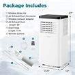 8000 BTU Portable Air Conditioner with Fan and Dehumidifier Remote Control